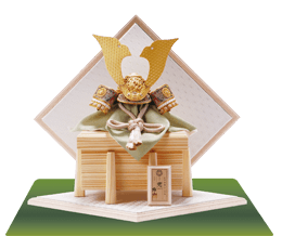 五月人形,パステルカラー兜,3995A,天賦之兜　大地セット