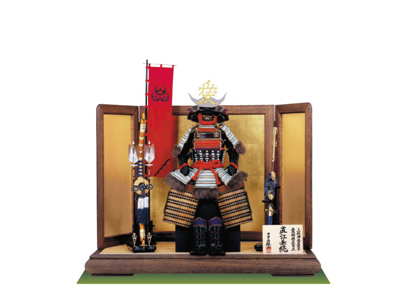 3241直江兼続公鎧 愛染明王前立 戦国武将鎧兜 小木人形オンラインショップ