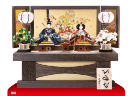 雛人形,親王飾り,1208,焼桐高床台飾り 京十二番親王
