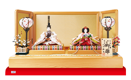 雛人形,親王飾り,1311D,高野槇平台飾り 京十一番親王 金彩京刺繍