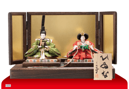 雛人形,親王飾り,1401,焼桐ミニ平台飾り 京十二番親王