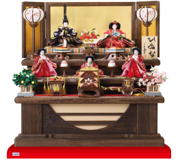 雛人形,三段・五段飾り,2992,焼桐三段飾り 京十一番親王柳官女付