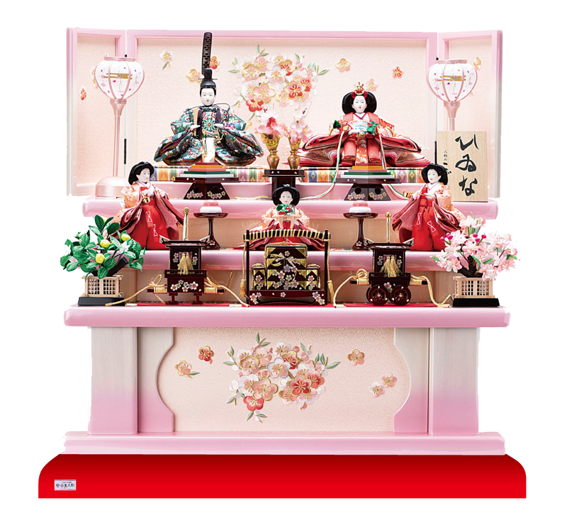 雛人形,三段・五段飾り,3001C,塗り桐三段飾り 京十一番親王柳官女付