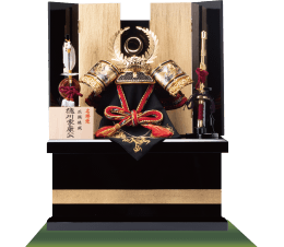 五月人形,収納飾り,509,彫金徳川家康公収納セット